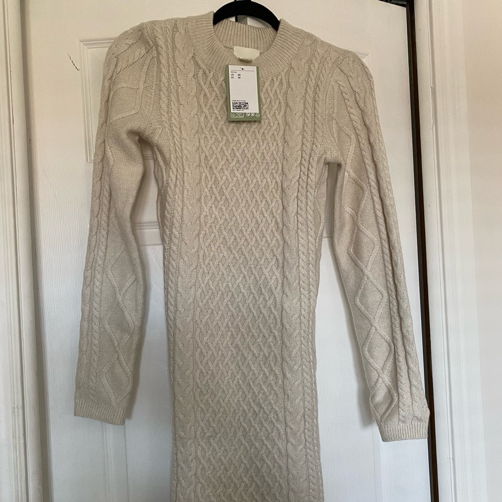 Cable knit dress
